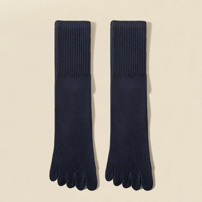 Mens Wool Five Finger Toe Socks Breathable Business