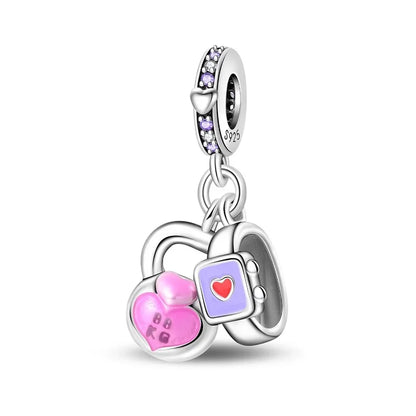 Original 925 Sterling Silver Magic Cube Charm Bead Pendant with Zircon for Bracelet and Necklace Jewelry