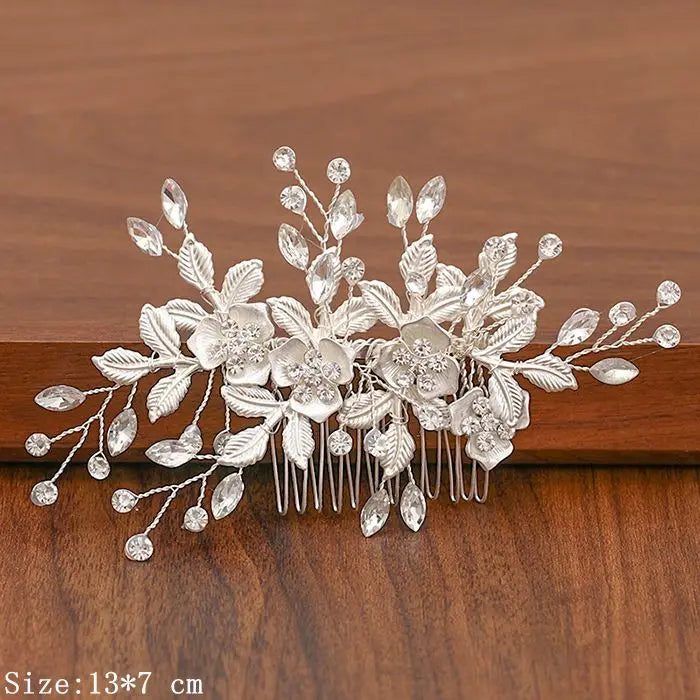 Silver Pearl Rhinestone Bridal Hair Combs - Top-Rated Wedding Hair Accessories for Women Silver