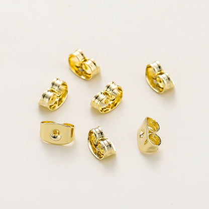 14K 18K Gold Plated Butterfly Earring Back Stoppers for DIY Jewelry Making