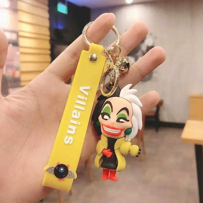 Kawaii Anime Disney Keychain Set Featuring Mickey Mouse, Minnie, Lilo & Stitch