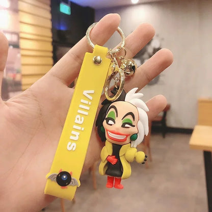 Kawaii Anime Disney Keychain Set Featuring Mickey Mouse, Minnie, Lilo & Stitch