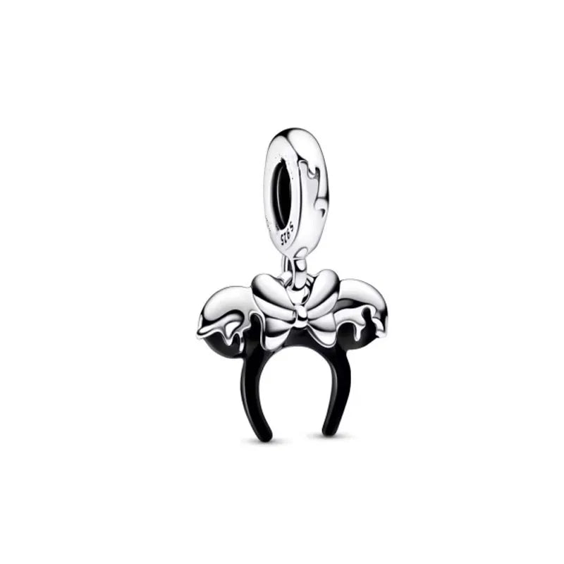 2025 Hot Selling 925 Silver Red Bow Rabbit Pendant Girl Beads for European Original Bracelet DIY Exquisite Jewelry