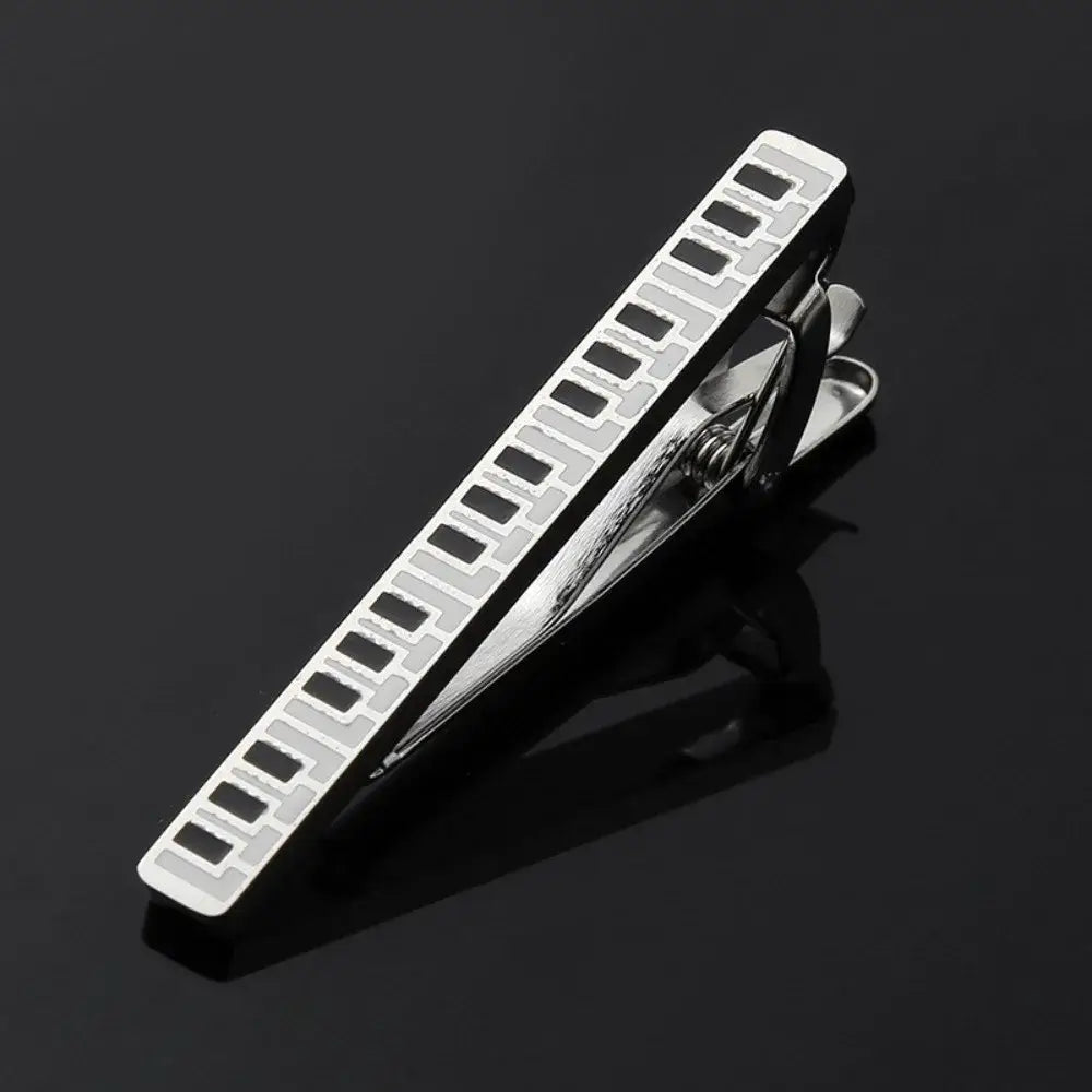 Creative Treble Clef Guitar Tie Clip for Men Titanium Steel Music Accessory Style 2