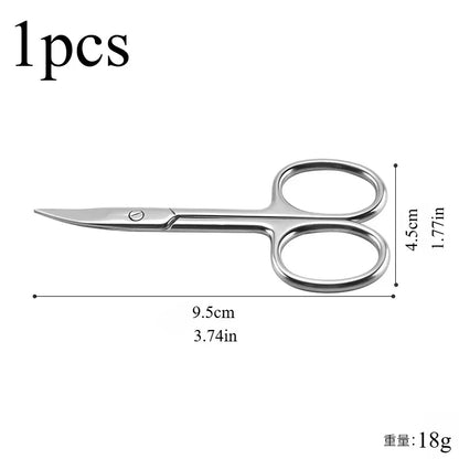 Stainless Steel Curved Tip Thin Blade Cuticle Scissors Nail Clippers Trimmer F3-1pcs