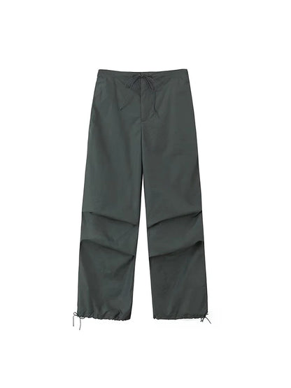 Women Parachute Cargo Pants High Waist Jogger Boot Cut