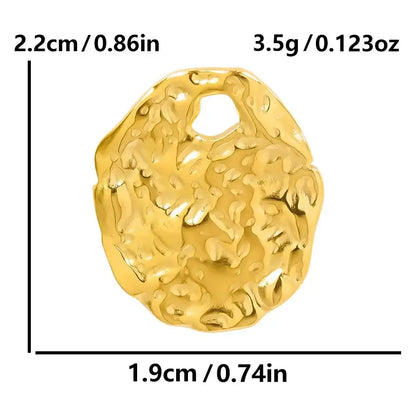 4Pcs Lot Stainless Steel Geometric Hammered Heart Dangle Charms for DIY Jewelry Making S1706-G