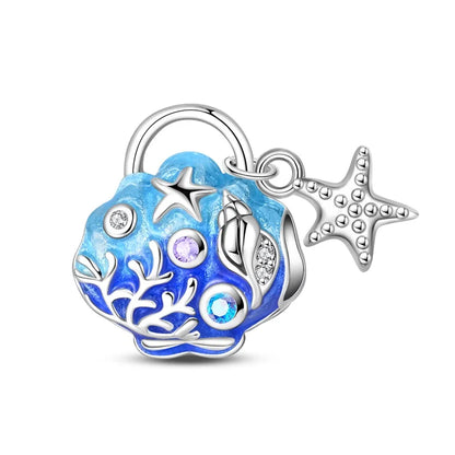 Sterling Silver Ocean-Themed Charm Pendant for Bracelets and Necklaces PAC1690