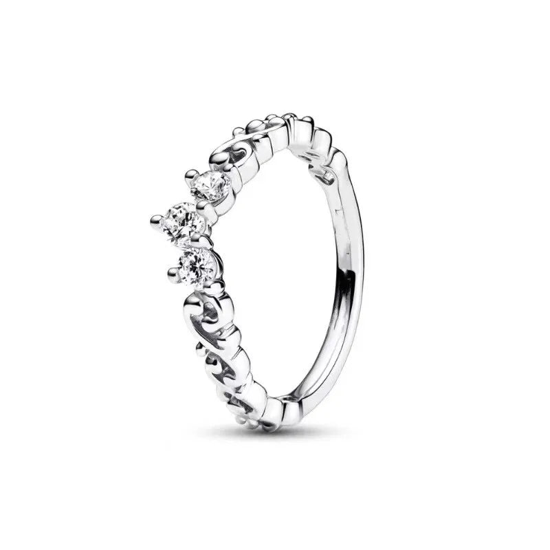 Elegant 925 Sterling Silver Pink Heart Ring For Weddings And Valentine's Day Gifts B3413