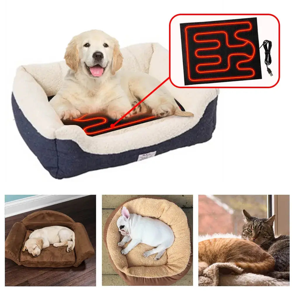 USB Heating Pad Folding Heated Sheet Car Seat Warmer Mat Default Title