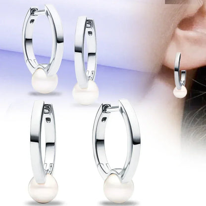 Sterling Silver 925 Jewelry Set with Freshwater Pearls and Zircon Stones