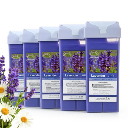 Lavender Hair Removal Wax Roller Refill Kit for Painless Leg and Underarm Care