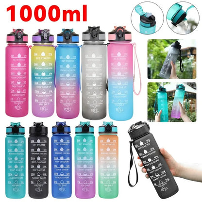 1L Leakproof Sport Water Bottle For Travel Fitness Cycling