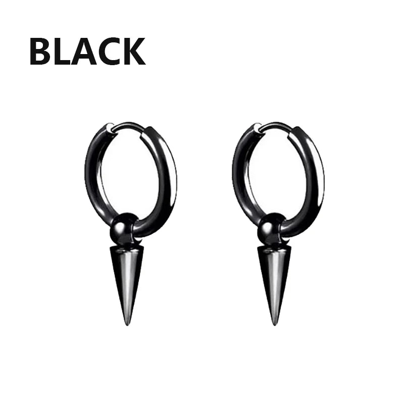 Punk Stainless Steel Stud Earrings Set for Men and Women Type9