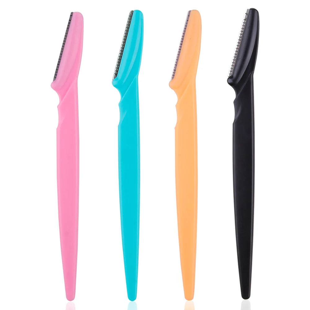 Portable 3/4/10Pcs Eyebrow Trimmer Face Blade Shaver Tools 4pcs Mix