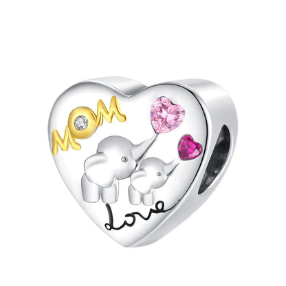 925 Sterling Silver Colorful Elephant Animal Charms for DIY Jewelry Necklace Bracelet Gifts