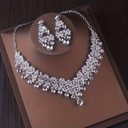 Luxury Bridal Crystal Crown & Earring Set - Top-Rated Rhinestone Hair Accessories Silver
