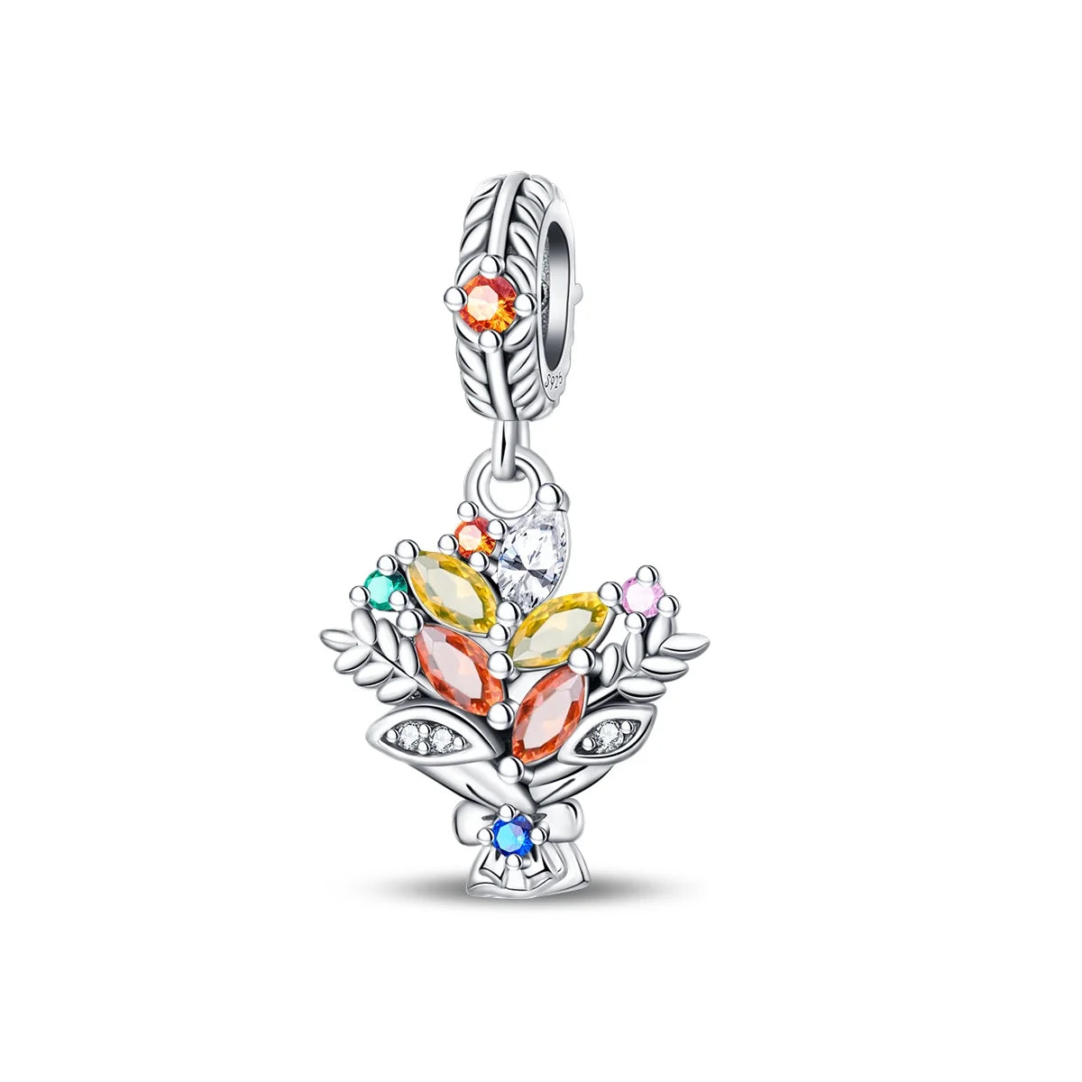 925 Sterling Silver Butterfly Clip Dangle Charms For Women