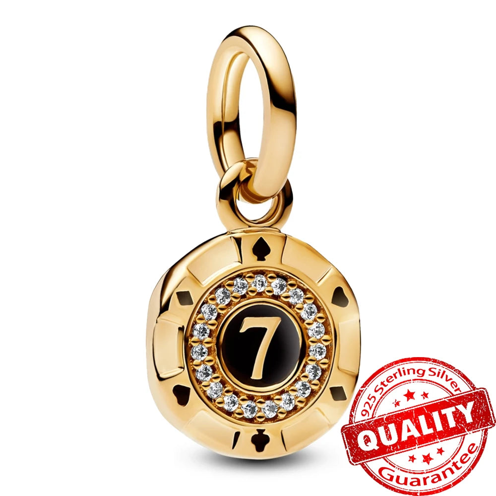 Luxury Sterling Silver Moon Sun Charm for Bracelets and Necklaces