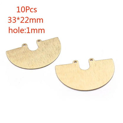 Brass Moon Round Connectors U-Shaped Arch Links for DIY Jewelry Making 10 to 20 Pieces