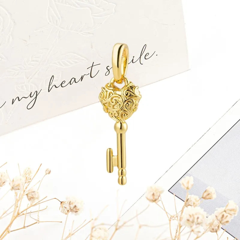 Sparkling Gold Safety Chain Infinity Snake Charm Beads