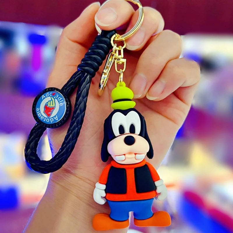 Kawaii Anime Disney Keychain Set Featuring Mickey Mouse, Minnie, Lilo & Stitch