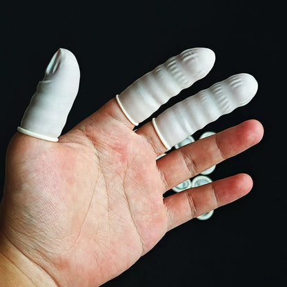 Disposable Latex Finger Cots Powder Free Fingertip Protectors 100 Pack for Watch Repair and Precision Work