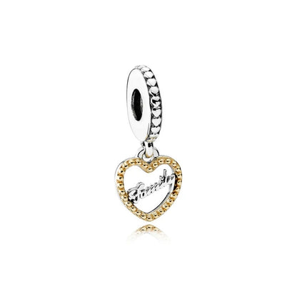 925 Sterling Silver Loving Grandma Family Tree Charm