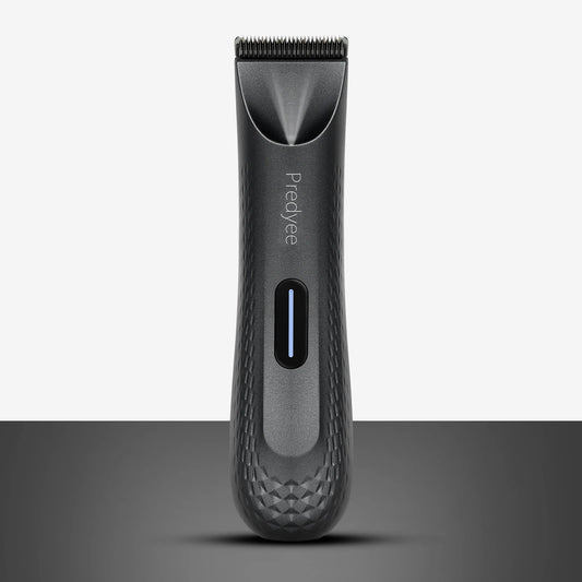 Electric Groin Hair Trimmer for Men with Replaceable Blade black