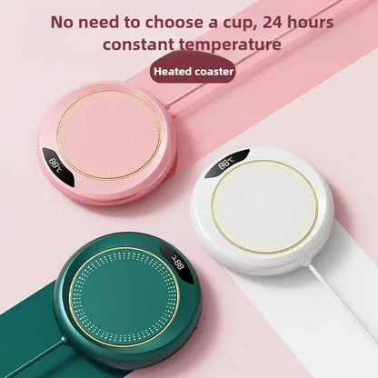 USB Cup Warmer Coffee Mug Heating Coaster With 3 Settings