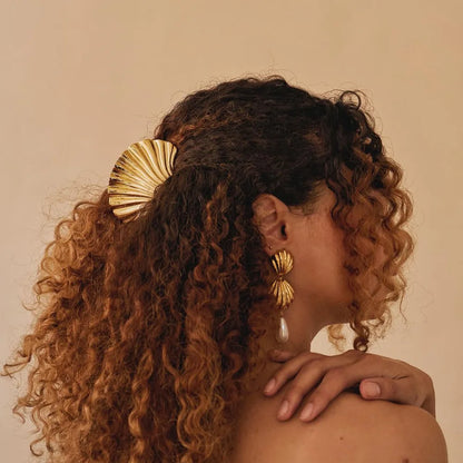 Trendy Metal Shell Shape Hair Claw Clips for Women Girls Fashion Accessories