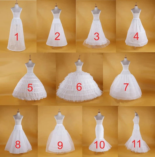 Elegant Customizable Wedding Petticoat Slip with 11 Versatile Styles