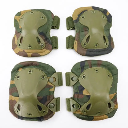 Unisex Camo Tactical KneePad Elbow Pads Safety Gear Kneecap Green Jungle