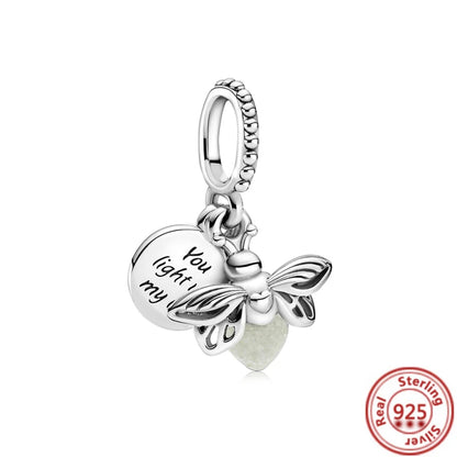 Cute Animal Family Charm Beads for DIY Silver Bracelet Jewelry Making Y392