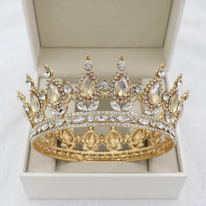 Elegant Royal Pink Crystal Bridal Tiara Crown for Weddings and Pageants