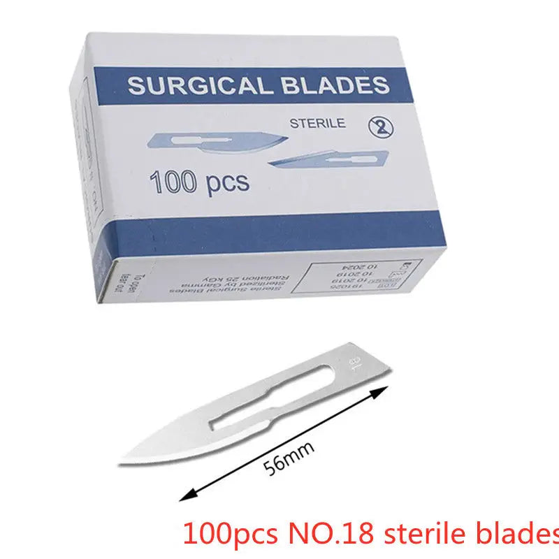 20-100pcs Top-Rated Carbon Steel Surgical Blades for DIY Phone Repair & Grooming 100pcs NO.18