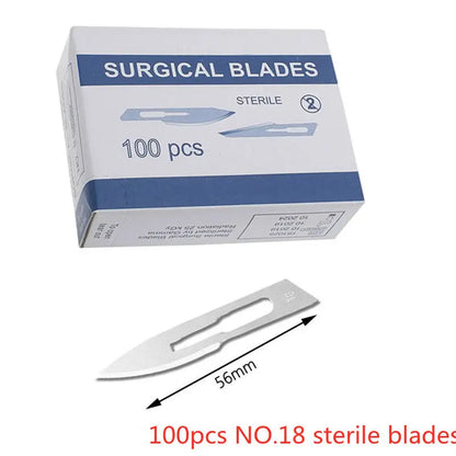 20-100pcs Top-Rated Carbon Steel Surgical Blades for DIY Phone Repair & Grooming 100pcs NO.18