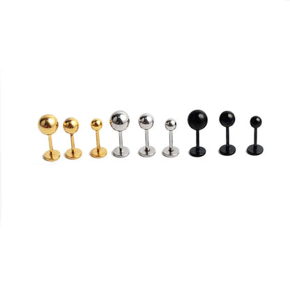 Stainless Steel Tragus Helix Ball Studs Set for Men and Women Body Piercing Jewelry