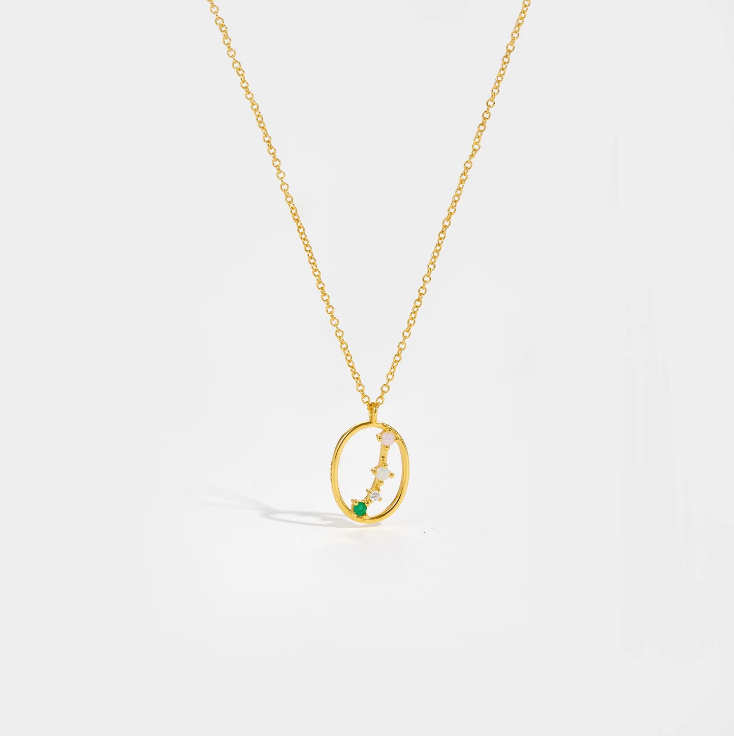 Vewant Women's 925 Sterling Silver Gold Constellation Pendant Necklace with Snake Chain