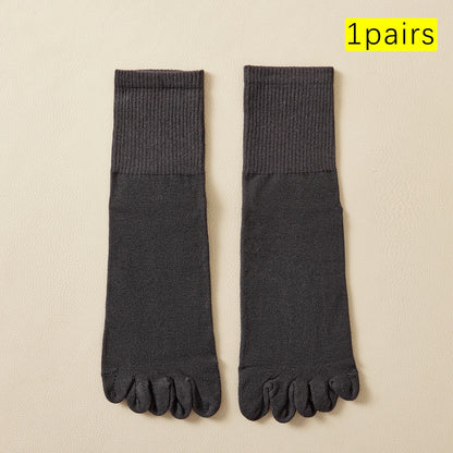 Men Cotton Toe Socks Moisture Wicking Odor Control