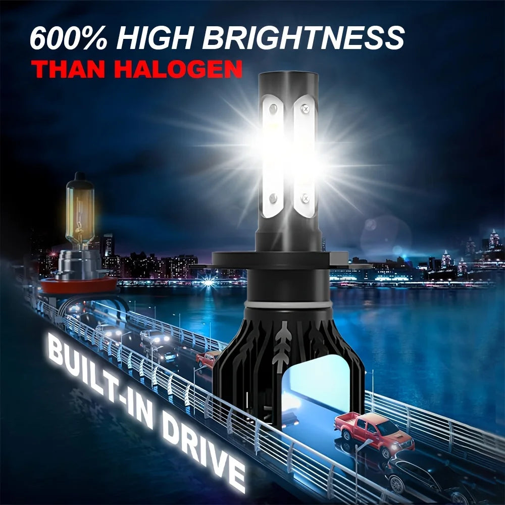 Universal Car LED Headlights 160W Low High Beam H7 H4 H11 H13 9005 9006 9004 9007 9012 Spotlights for All Vehicles