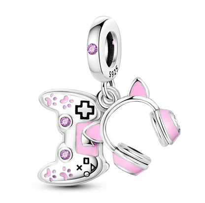 Original 925 Sterling Silver Magic Cube Charm Bead Pendant with Zircon for Bracelet and Necklace Jewelry