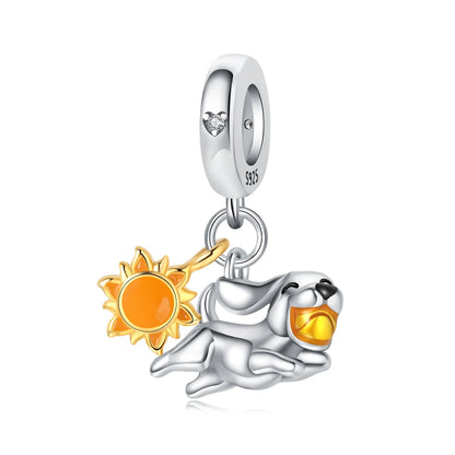 925 Sterling Silver Cute Pet Animal Pendant Charm Gift