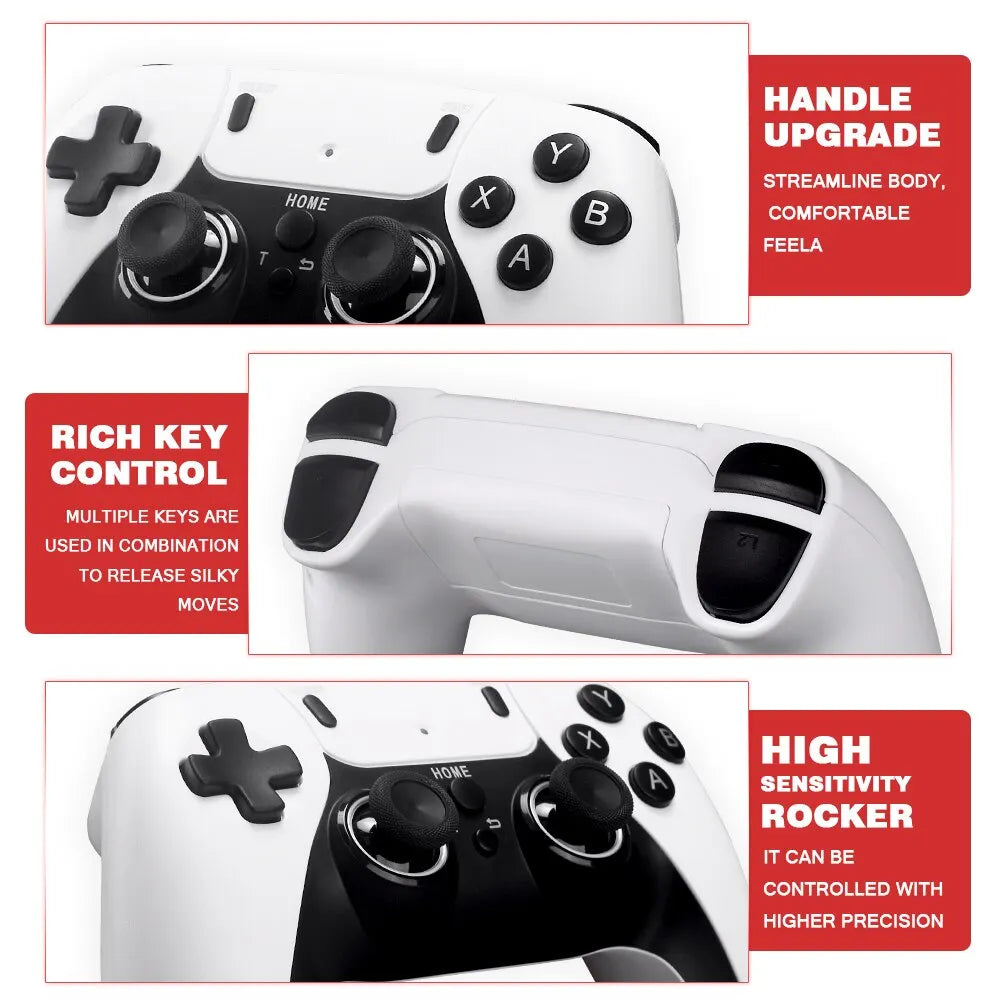 BOYHOM P5 Pro 4K Game Stick Console With 2.4G Dual Wireless Controllers 41000 Built In Games 128GB Y6 Plus Retro Gaming Christmas Gift