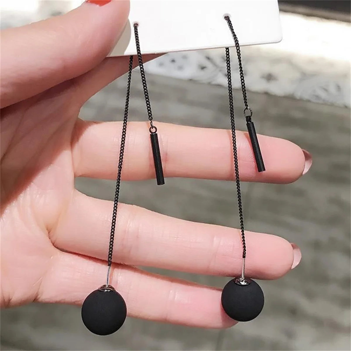 Vintage Gothic Black Flower Butterfly Earrings for Women - Exaggerated Geometric Heart Wing Party Jewelry