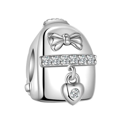 Romantic 925 Sterling Silver Lipstick Charm Pendant with Zircon for Womens Bracelets Necklaces DIY Jewelry Gift