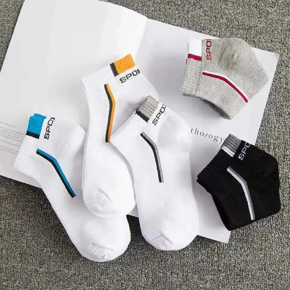 5 Pairs Fashionable Cloth Standard Boat Socks For Men 5 Pairs Random 5g