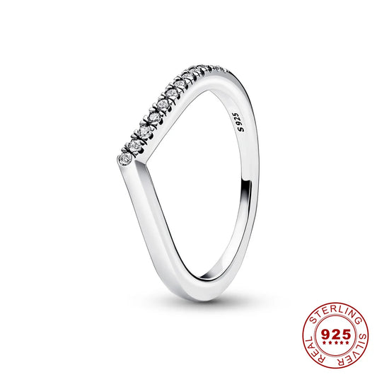 Crown 925 Sterling Silver Stackable Ring with Rose Gold Shiny Zircon for Women Perfect for Weddings and Parties PAR317