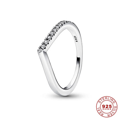 Crown 925 Sterling Silver Stackable Ring with Shiny Rose Gold Zircon for Women Perfect for Weddings and Parties PAR318