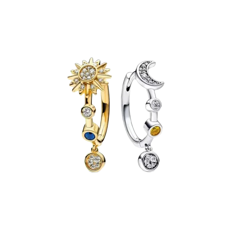 Luxury 925 Sterling Silver Chunky Hoop Earrings with Big Heart Zircon Accents for Women Wedding Party Jewelry Gifts